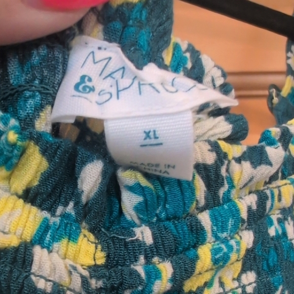 Market & Spruce Blue and Yellow Patterned Dress - Picture 2 of 7